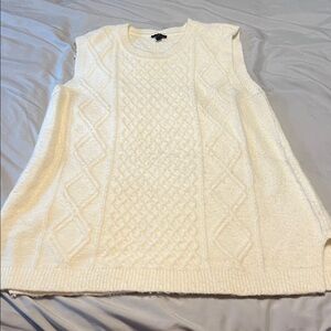 Elegant cream  Cable Knit Sweater vest